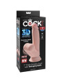 DILDO REALISTA 3D CON BOLAS OSCILANTES 15.2 CM DE LA MARCA KING COCK PLUS