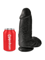 CONSOLADOR REALISTA CHUBBY 23 CM NEGRO PVC DE LA MARCA KING COCK