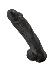 CONSOLADOR REALISTA NEGRO 30.5 CM CON VENTOSA DE LA MARCA KING COCK