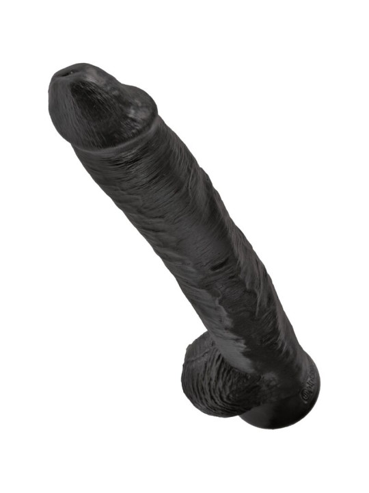 CONSOLADOR REALISTA NEGRO 30.5 CM CON VENTOSA DE LA MARCA KING COCK