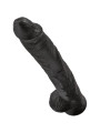 CONSOLADOR REALISTA NEGRO 30.5 CM CON VENTOSA DE LA MARCA KING COCK