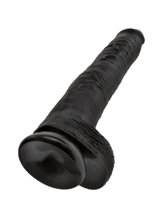 CONSOLADOR REALISTA NEGRO 30.5 CM CON VENTOSA DE LA MARCA KING COCK