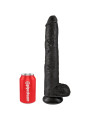 CONSOLADOR REALISTA NEGRO 30.5 CM CON VENTOSA DE LA MARCA KING COCK