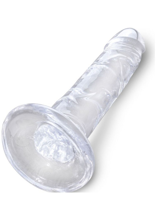 CONSOLADOR REALISTA TRANSPARENTE 15.5 CM KING COCK DE LA MARCA KING COCK