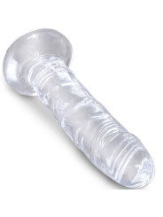 CONSOLADOR REALISTA TRANSPARENTE 15.5 CM KING COCK DE LA MARCA KING COCK