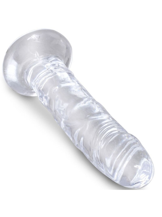 CONSOLADOR REALISTA TRANSPARENTE 15.5 CM KING COCK DE LA MARCA KING COCK