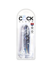 CONSOLADOR REALISTA TRANSPARENTE 15.5 CM KING COCK DE LA MARCA KING COCK
