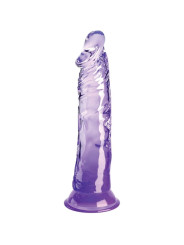 CONSOLADOR REALISTA TRANSLÚCIDO 19.7 CM MORADO DE LA MARCA KING COCK