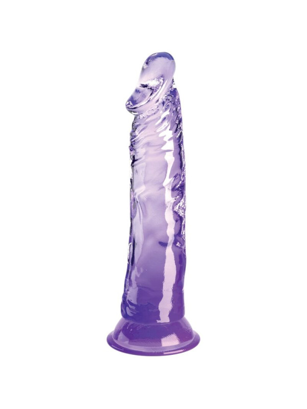 CONSOLADOR REALISTA TRANSLÚCIDO 19.7 CM MORADO DE LA MARCA KING COCK