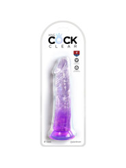 CONSOLADOR REALISTA TRANSLÚCIDO 19.7 CM MORADO DE LA MARCA KING COCK