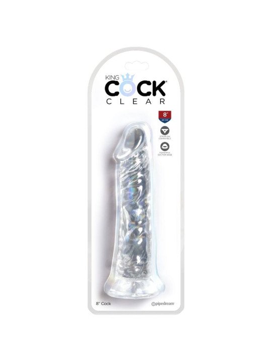 CONSOLADOR REALISTA TRANSPARENTE 19.7 CM KING COCK DE LA MARCA KING COCK