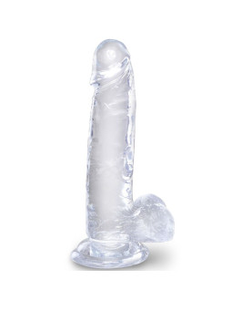 CONSOLADOR REALISTA TRANSPARENTE 15 CM CON VENTOSA DE LA MARCA KING COCK