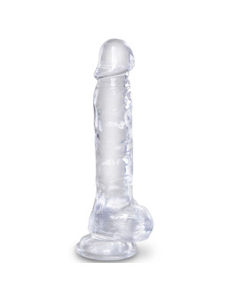 CONSOLADOR REALISTA TRANSPARENTE 16.5 CM CON VENTOSA DE LA MARCA KING COCK