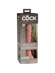 CONSOLADOR REALISTA SILICONA DOBLE DENSIDAD 17.8 CM DE LA MARCA KING COCK