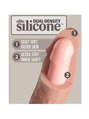 CONSOLADOR REALISTA SILICONA KING COCK ELITE 20.3 CM DE LA MARCA KING COCK