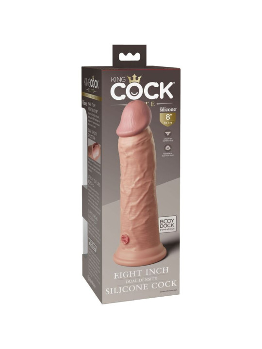 CONSOLADOR REALISTA SILICONA KING COCK ELITE 20.3 CM DE LA MARCA KING COCK