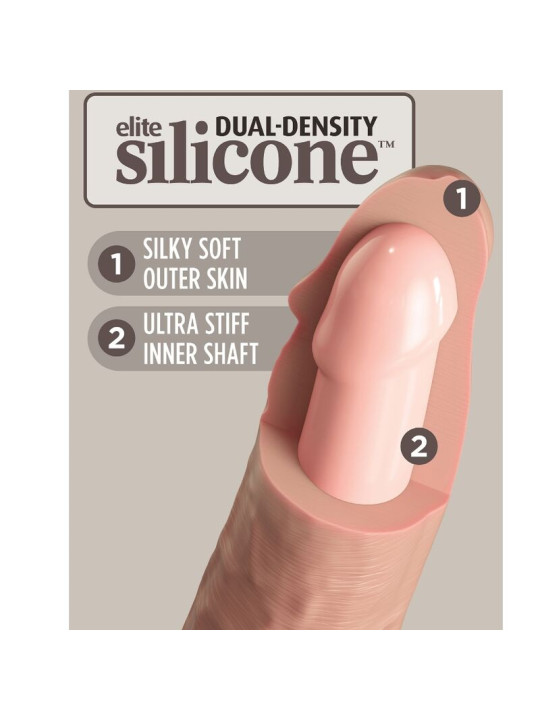 CONSOLADOR REALISTA SILICONA 23 CM KING COCK ELITE DE LA MARCA KING COCK