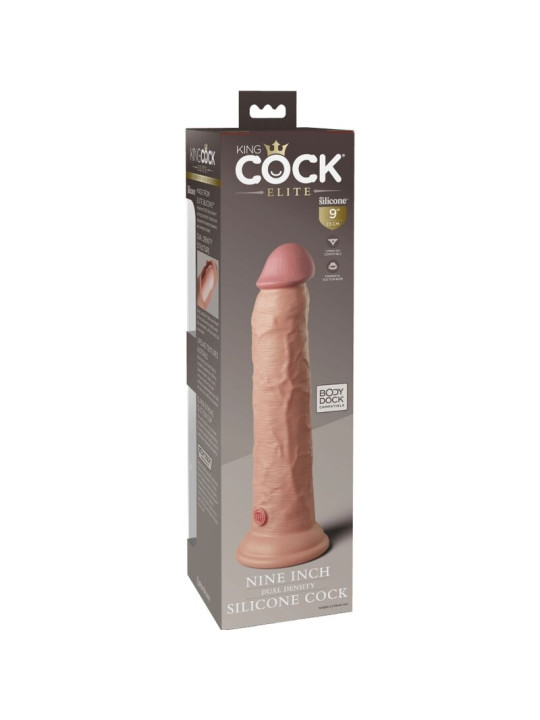 CONSOLADOR REALISTA SILICONA 23 CM KING COCK ELITE DE LA MARCA KING COCK