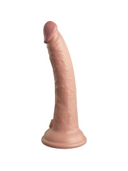 DILDO REALISTICO VIBRADOR SILICONA CONTROL REMOTO 17.8 CM DE LA MARCA KING COCK