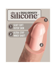 DILDO REALISTICO VIBRADOR SILICONA CONTROL REMOTO 17.8 CM DE LA MARCA KING COCK
