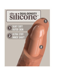 DILDO REALISTICO VIBRADOR SILICONA 20.3 CM KING COCK ELITE DE LA MARCA KING COCK