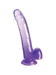 CONSOLADOR TRANSLÚCIDO REALISTA 20.3 CM CON VENTOSA DE LA MARCA KING COCK