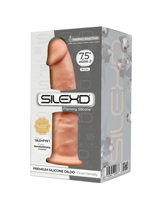 DILDO REALISTA SILICONA 19 CM CON VENTOSA SILEXD DE LA MARCA SILEXD