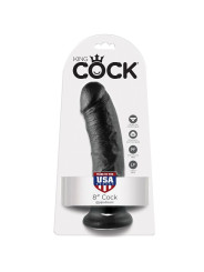 DILDO REALISTA KING COCK 20.3 CM NEGRO CON VENTOSA DE LA MARCA KING COCK