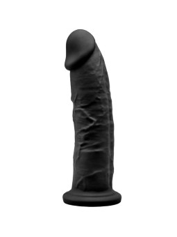 DILDO REALISTA SILICONA 19 CM CON VENTOSA NEGRO SILEXD DE LA MARCA SILEXD
