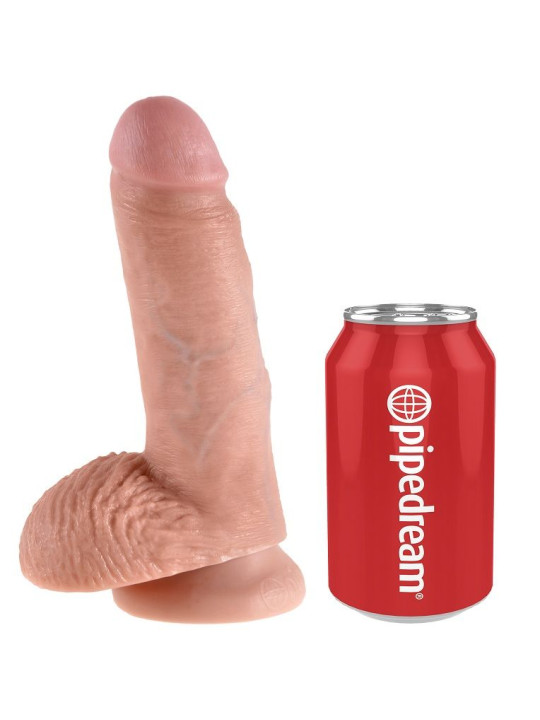 DILDO REALISTA KING COCK 17.8 CM CON TESTÍCULOS DE LA MARCA KING COCK