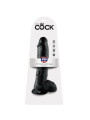 DILDO REALISTA NEGRO 26.5 CM CON TESTÍCULOS Y VENTOSA DE LA MARCA KING COCK