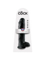 DILDO REALISTA NEGRO 28 CM CON TESTÍCULOS Y VENTOSA DE LA MARCA KING COCK