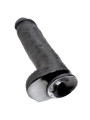 DILDO REALISTA NEGRO 28 CM CON TESTÍCULOS Y VENTOSA DE LA MARCA KING COCK