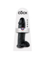 DILDO REALISTA NEGRO 30 CM CON TESTÍCULOS Y VENTOSA DE LA MARCA KING COCK
