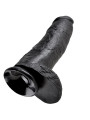 DILDO REALISTA NEGRO 30 CM CON TESTÍCULOS Y VENTOSA DE LA MARCA KING COCK