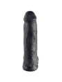 DILDO REALISTA NEGRO 30 CM CON TESTÍCULOS Y VENTOSA DE LA MARCA KING COCK
