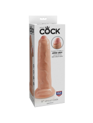 DILDO REALISTICO UNCUT 23 CM CON PREPUCIO MÓVIL DE LA MARCA KING COCK