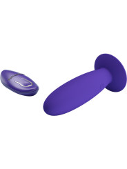 PLUG ANAL VIBRADOR RECARGABLE CON CONTROL REMOTO VIOLETA DE LA MARCA PRETTY LOVE YOUTH
