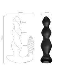 VIBRADOR PLUG ANAL REMOTO 9 MODOS SILICONA PREMIUM NEGRO DE LA MARCA ARMONY ANAL