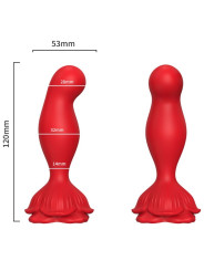 VIBRADOR ROSA CON PLUG ANAL REMOTO 9 MODOS SILICONA DE LA MARCA ARMONY ANAL