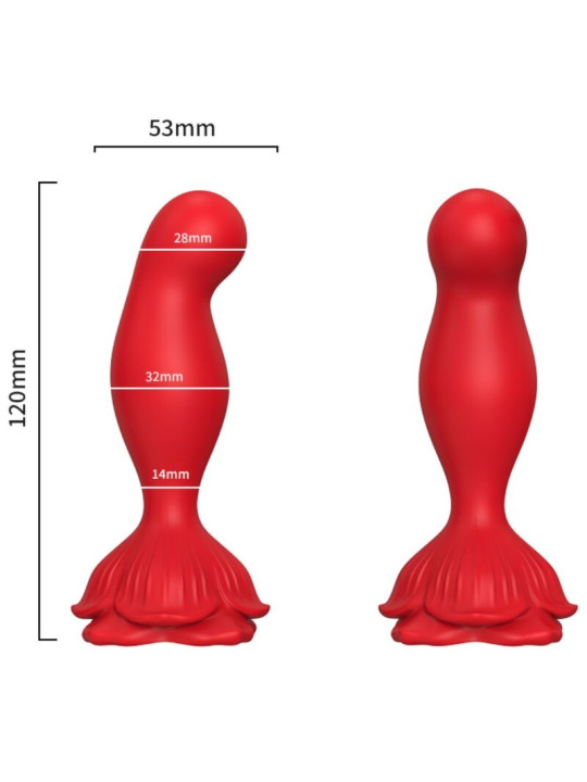 VIBRADOR ROSA CON PLUG ANAL REMOTO 9 MODOS SILICONA DE LA MARCA ARMONY ANAL