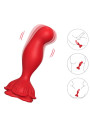 VIBRADOR ROSA CON PLUG ANAL REMOTO 9 MODOS SILICONA DE LA MARCA ARMONY ANAL