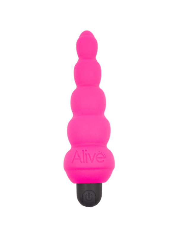 VIBRADOR ANAL LANCE PRO SILICONA SUAVE 10 FUNCIONES DE LA MARCA ALIVE