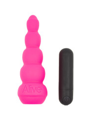 VIBRADOR ANAL LANCE PRO SILICONA SUAVE 10 FUNCIONES DE LA MARCA ALIVE
