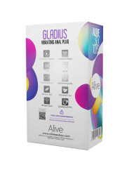 GLADIUS PLUG VIBRADOR ANAL RECARGABLE 10 MODOS DE LA MARCA ALIVE