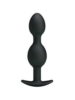 PLUG ANAL BOLAS SILICONA 12.5 CM NEGRO ESTIMULACIÓN EXTRA DE LA MARCA PRETTY LOVE BOTTOM