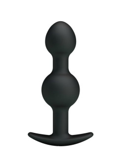 PLUG ANAL BOLAS SILICONA ESTIMULACIÓN PESO 10.3 CM NEGRO DE LA MARCA PRETTY LOVE BOTTOM