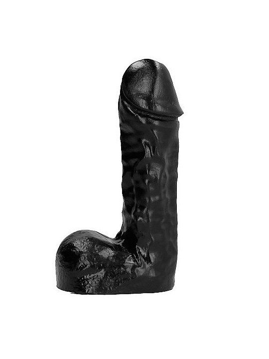 DILDO ALL BLACK 19 CM PVC SUAVE Y FLEXIBLE DE LA MARCA ALL BLACK