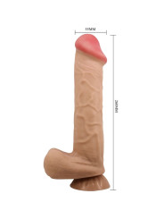 DILDO REALÍSTICO 26CM CON VENTOSA Y PIEL DESLIZANTE DE LA MARCA PRETTY LOVE HIGH GRADE