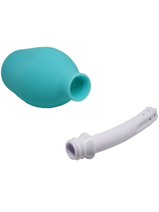 PERA ANAL DUCHA DE SILICONA AZUL PARA HIGIENE ÍNTIMA DE LA MARCA MR PLAY